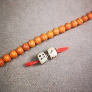 [Spacer Beads] Yak Bone Carving Dice White Yellow Spacer Beads Marking Beads Rosary Beads Spacer Bea