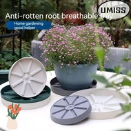 UMISTYDREAM9IQ0 Flower Pot, Plastic BreathableBase Bottom Flowerpot Tray, Stand Patio Gardening Mobi