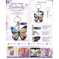 Bible verse butterfly shape Keychain cute keychain