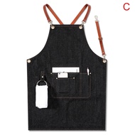 Denim Apron Dây đeo bib Apron Barista Bartender BBQ Chef Cheform BF-VN