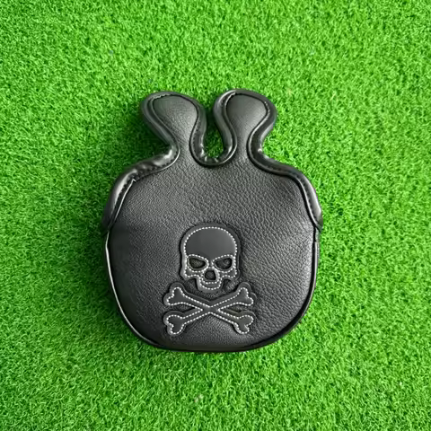 Half Circle Mallet Headcover Golf Putter Covers Skull Center Shaft Mini Head Cover Magnet PU Golf Cl