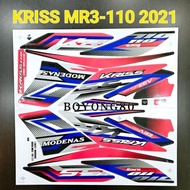 MODENAS KRISS 110 MR3 EURO 3 ( 2021 ) ( 2 ) BODY STICKER / BLACK / YELLOW / BLUE / BODY COVER STRIPE