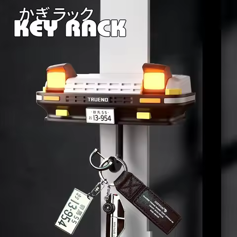 AE86 Car Headlight Key Holder Decor Creative Senior Key Hanger Wall-mounted Home Key Hooks Room Wall