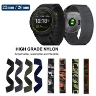 22mm 26mm Nylon Loop Quick Fit Band Strap for Garmin Fenix 7 ​​7X Fenix ​​6X GPS Pro Fenix ​​5 plus /instinct 2 /forerunner 745 935 945 955