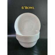 Mangkuk Plastik AS 6"/6.5" (6 pcs) / AS Plastic Bowl 6"/6.5" (6pcs)
