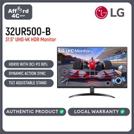 LG 32UR500-B 31.5 inch UltaHD Monitor 4K, HDR10 with DCI-P3 90% (Typ.) AMD FreeSync, Dynamic Action