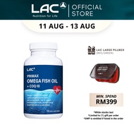 [Expiry Sep 2027] LAC Primax Omega Fish Oil + CoQ-10 (120 enteric coated softgels) 01407010