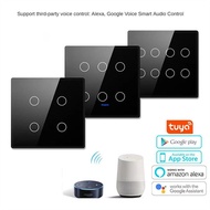 Touch Switch Graffiti 124 Brazil Specifications 4/6/8 Gang Wifi Smart Switch Zero Live Wire Touch Switch APP Adjustable Button Alexa Google Smart Home
