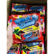 Dynamite chocolate lozenges, soft candy, Thailand. Yuschin Snacks