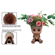 Groot Flower Pot Flowerpot Planter Pen Holder Flower Pot Desktop PVC Action Figures Toy Home Decor F