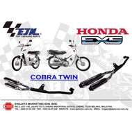 EJM EX5 DREAM 28MM BLACK COBRA TWIN RACING EKZOS PIPE STD OPEN E POWER BELANG PIPE RACING STANDARD O