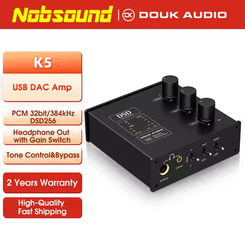 Nobsound K5 USB DAC Headphone Amplifier ESS9038Q2M Optical Digital to Analog Converter DSD256 with 3