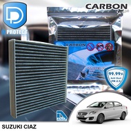 กรองแอร์ Suzuki ซูซูกิ Ciaz คาร์บอน เกรดพรีเมี่ยม (D Protect Filter Carbon Series) By D Filter (ไส้กรองแอร์รถยนต์)