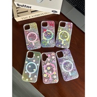 AD410 New case Sat2 Marble Glitter Magnetic Work For I13-17PM Good Shockproof Ready-To-Ship Products