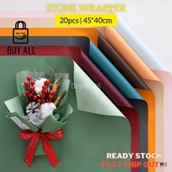 READY.S⚡️20Pcs 2Tone 45x40cm Waterproof Wrapping Paper Bouquet Paper Florist Wrapping Craft 2 tone