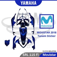 YAMAHA SRL 115 Fi Fuel Injection MOVISTAR 2018 ENEOS Body Cover Set Coverset Tanam Sticker