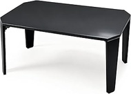 VECELO Low Table, Folding Table, Width 29.5 x Depth 19.7 x Height 13.0 inches (75 x 50 x 33 cm), Bla