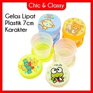 PLASTIC FOLDING CUPS || 7cm Patterned Plastic Folding Cups Travel Folding Cups Folding Cups Travel C