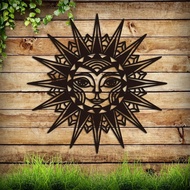 1pc Sun Face Metal Plaques Sign, Wall Art Decor Patio Decor Outdoor Decor, Garden Wall Art, Housewarming Gift Iron Crafts