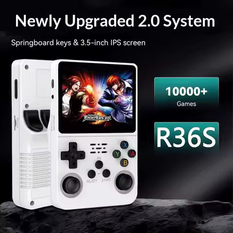 R36s Open Source Retro Handheld Game Console 3.5 Ips Screen Dual 3d Joysticks Upgraded 2.0 System 10
