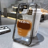 🔥🔥【New Arrival】AKABEILA America Coffee Black TPU Phone Case for iPhone 11 14Promax 13 12 14 Pro Max X XR XS Max7 8 Plus 12 Pro 13 Pro Space TPU Clear Fashion Shockproof Protector 手机壳 Phone Casing