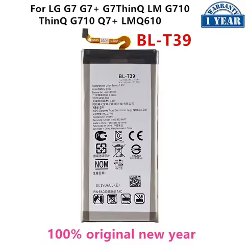 Original BL-T39 3000mAh Battery For LG G7 G7+ G7ThinQ LM G710 ThinQ G710 Q7+ LMQ610 BL T39 Mobile ph