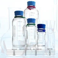 เยอรมัน Schott Duran YOUTILITY เซรั่มขวด GL45 125/250/500/1000ml ห้องปฏิบัติการหมวกสีฟ้าขวดน้ำรีเอเจ