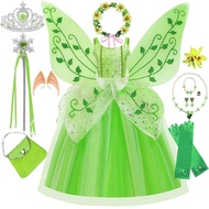 Tinker Bell Costume Classic Elf Movie Tinker Bell Girls Play Fairy Dress Elf Cosplay Green Suspender