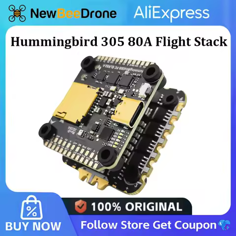 Newbeedrone Hummingbird 305 Flight Stack/ 305 F722 FC/ Built-in ELRS 2.4G 305 80A 4in1 ESC 3–8S Lipo