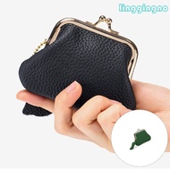 Leather Coin Pouch with Kiss Lock - Stylish Wallet for Women