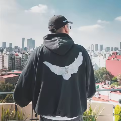 Kanye West Hoodie Men Women 1:1 High Quality Dove Print Season 6 Oversized Hooded