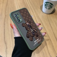 Hontinga Casing Case For OPPO Reno 5 Reno5 5G 4G Case Cute Cartoon Mechanical Bear Frosted Casing Tr