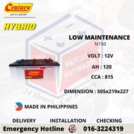 CENTURY HYBRID N150 LOW MAINTENANCE AUTOMOTIVE CAR BATTERY