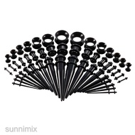 50pcs Acrylic Tapers and 14G-00G Ear Gauges Expander