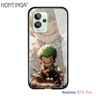 Hontinga เคส Roronoa Zoro Usopp น่ารักสำหรับ Realme GT 2 Pro Master Neo 2 3T 5G Narzo 20 Pro 30A 50 Pro 50A Prime 50i 60 Q5 Pro 5G U1 X X2 Pro X50 Pro X7เคสแข็งกรอบด้านหลังกระจกเทมเปอร์เคสเอ็กซ์ทีระดับมืออาชีพ