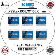 KMC X9SL/X10SL/X11SL Bike Chain Gold Silver Chain 9/10/11 Speed for SRAM MTB/Road Bike Chain