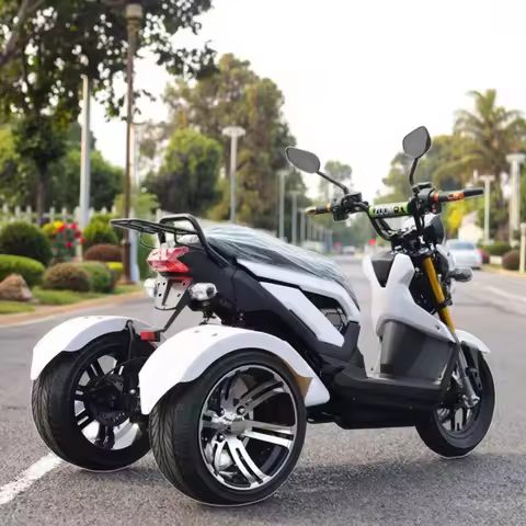 XD 72V Motorized Electric 3-Wheel 2-Passenger Tricycle Scooter Open Body Design High-Speed 1500W Dis