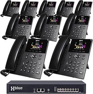 XBLUE QB2 System Bundle with 10 IP5g IP Phones Including Auto Attendant, Voicemail, Cell &amp; Remote Phone Extensions &amp; Call Recording