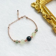 吸財 綠龍晶 萄葡石 綠髮晶 水晶手鏈 天然石 生日禮物