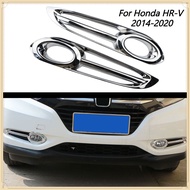 Car Front Bumper Grill Fog Light Cover Grille Trim for Honda HR-V HRV 2014-2018 2019 2020 ABS Chrome