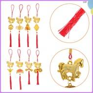 📅 8Pcs Versatile Plastic Pendants for Chinese New Year Celebrations in Public Spaces