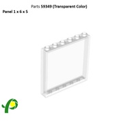 Plastic Part No. 59349 Panel 1x6x5 Transparent Color