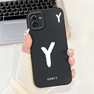 สำหรับ Samsung Galaxy A03 A03s เคส SM-A035F SM-A037F น่ารักตัวอักษรโชคดีปกเคสโทรศัพท์แบบซิลิโคนนุ่มส