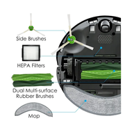 16ชิ้นอะไหล่สำหรับ Irobot Roomba Combo J7 + หุ่นยนต์ดูดฝุ่นทำความสะอาด Ruer ชุดที่กรองอากาศพร้อมแปรงด้านข้างผ้าไม้ถูพื้นมีแปรง