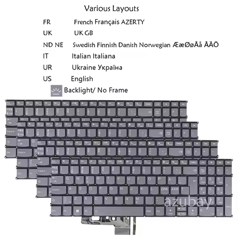 Backlit Keyboard For Lenovo V15 G2-ALC V15 G2-ITL V15 G2-IJL 82KB 82ME 82KD 82QY, French AZERTY Ital