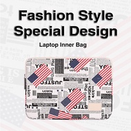 Canvas Laptop Inner Bag Apple Asus Lenovo Huawei Printed Protective Cover Notebook Pouch Zipper Design Laptop Sleeve Com