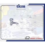 [TKM] DOE PT80 G1/2" Basin Pillar Tap with DOE ABS Chrome Plated Handle (Chrome)