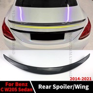 Rear Spoiler Wing Tuning Accessories Racing Trunk Boot Lip For Mercedes Benz C W205 and C63 C43 4Doo