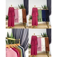 5715 MIMOSA COUTURE EMBROIDERY PEPLUM BLOUSE WITH PALAZZO PANTS | Women Fashion (Muslimah Suit)