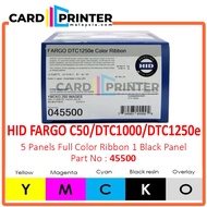 [5Box] YMCKO HID Fargo C50/DTC1000/DTC1250e Printer Card ID Cartridge Ink Toner Kad ID Printer 45500